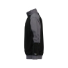Sweat-shirt bicolore zippé coton polyester 290 g/m² Noir/gris ciment – Dassy Basiel