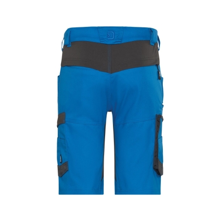 Bermuda de travail stretch multipoches 4-way adjusted fit Bleu/gris – Dassy Axis Next