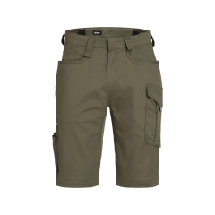 Bermuda de travail stretch multipoches 2-way Kaki – Dassy Botta Flex
