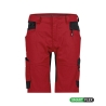 Bermuda de travail femme stretch multipoches Rouge/noir – Dassy Axis Next Women