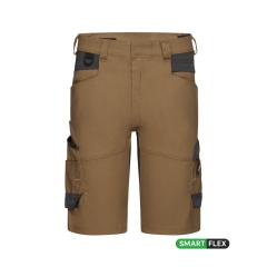 Bermuda de travail stretch multipoches 4-way adjusted fit Camel/gris – Dassy Axis Next