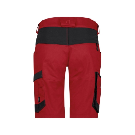Bermuda de travail femme stretch multipoches Rouge/noir – Dassy Axis Next Women
