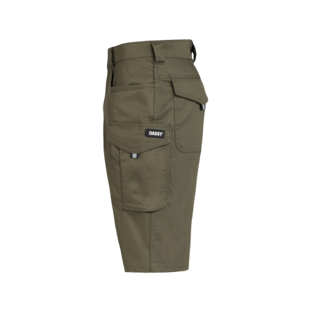 Bermuda de travail stretch multipoches 2-way Kaki – Dassy Botta Flex