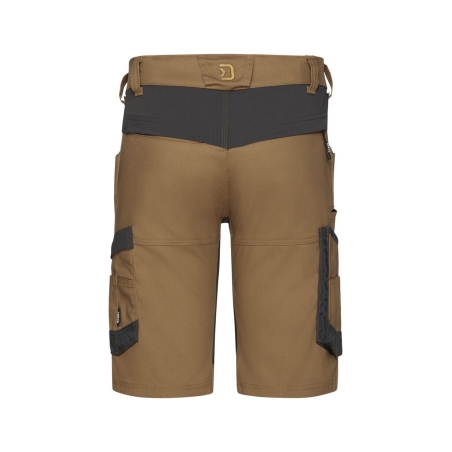 Bermuda de travail stretch multipoches 4-way adjusted fit Camel/gris – Dassy Axis Next