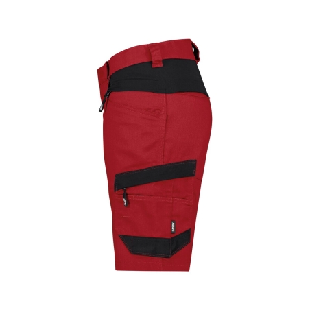 Bermuda de travail femme stretch multipoches Rouge/noir – Dassy Axis Next Women
