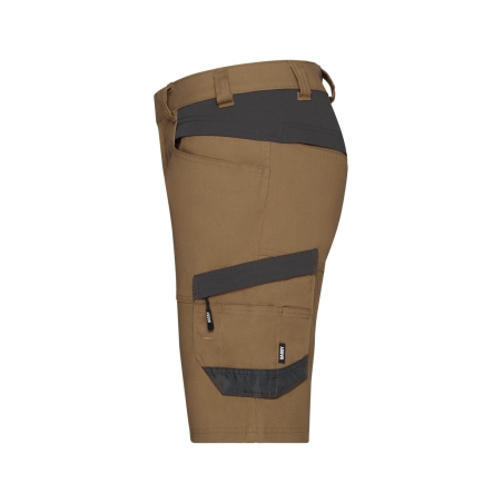Bermuda de travail stretch multipoches 4-way adjusted fit Camel/gris – Dassy Axis Next