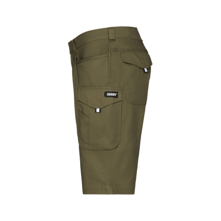 Bermuda de travail multipoches straight leg 245 g/m² Kaki – Dassy Botta