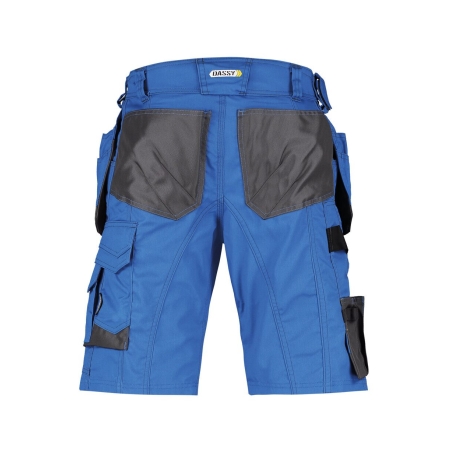 Bermuda de travail multipoches stretch Cordura Bleu azur/gris anthracite – Dassy Bionic