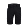 Bermuda de travail stretch multipoches 2-way Noir – Dassy Botta Flex