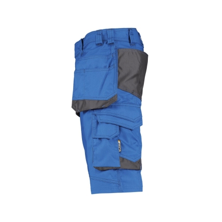 Bermuda de travail multipoches stretch Cordura Bleu azur/gris anthracite – Dassy Bionic