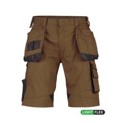Bermuda de travail multipoches stretch Cordura Camel/gris anthracite – Dassy Bionic