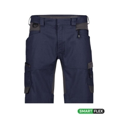 Bermuda de travail stretch multipoches 4-way adjusted fit Marine/gris – Dassy Axis Next