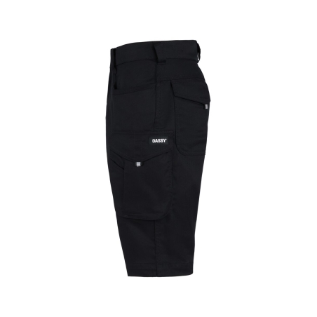 Bermuda de travail stretch multipoches 2-way Noir – Dassy Botta Flex
