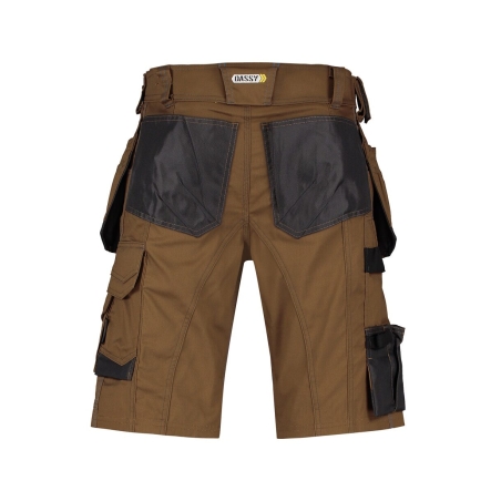 Bermuda de travail multipoches stretch Cordura Camel/gris anthracite – Dassy Bionic