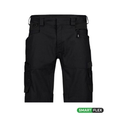 Bermuda de travail stretch multipoches 4-way adjusted fit Noir – Dassy Axis Next