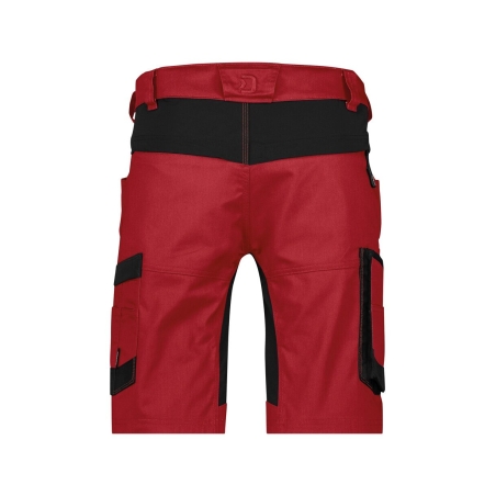 Bermuda de travail stretch multipoches 4-way adjusted fit Rouge/noir – Dassy Axis Next