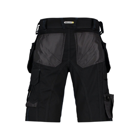 Bermuda de travail multipoches stretch Cordura Noir/gris anthracite – Dassy Bionic