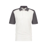 Polo de travail bicolore manches courtes coton piqué Blanc/gris ciment – Dassy Cesar