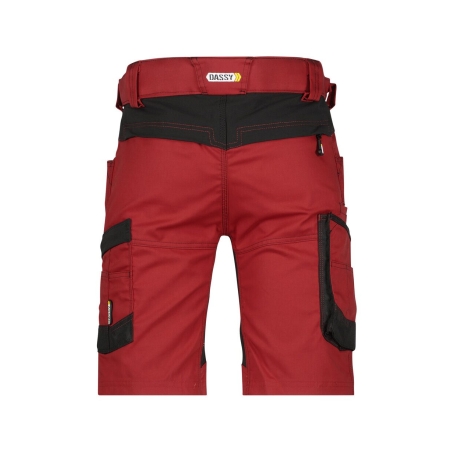 Bermuda de travail stretch multipoches Cordura Rouge/noir – Dassy Axis