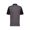 Polo de travail bicolore manches courtes coton piqué Gris ciment/noir – Dassy Cesar