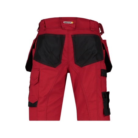 Bermuda de travail multipoches stretch Cordura Rouge/noir – Dassy Bionic