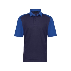 Polo de travail bicolore manches courtes coton piqué Marine/bleu roi – Dassy Cesar