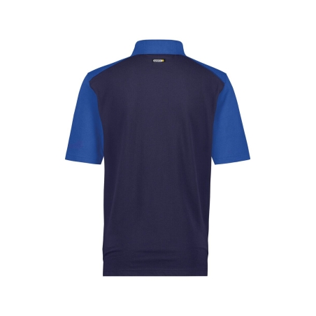 Polo de travail bicolore manches courtes coton piqué Marine/bleu roi – Dassy Cesar