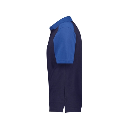 Polo de travail bicolore manches courtes coton piqué Marine/bleu roi – Dassy Cesar