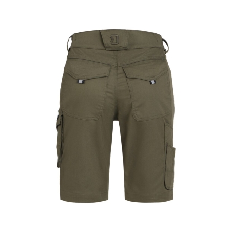 Bermuda de travail stretch multipoches coupe droite femme Kaki – Dassy Botta Flex women