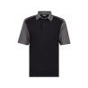 Polo de travail bicolore manches courtes coton piqué Noir/gris ciment – Dassy Cesar