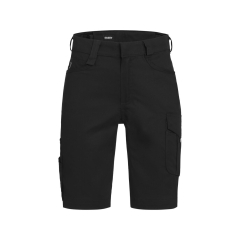 Bermuda de travail stretch multipoches coupe droite femme Noir – Dassy Botta Flex women