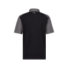 Polo de travail bicolore manches courtes coton piqué Noir/gris ciment – Dassy Cesar