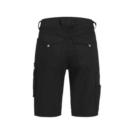 Bermuda de travail stretch multipoches coupe droite femme Noir – Dassy Botta Flex women