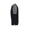 Polo de travail bicolore manches courtes coton piqué Noir/gris ciment – Dassy Cesar