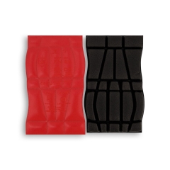 Genouillères certifiées ergonomiques préformées polyéthylène Rouge/noir – Dassy Fides, lot de 2 (vendu par paire)