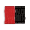 Genouillères certifiées ergonomiques préformées polyéthylène Rouge/noir – Dassy Fides, lot de 2 (vendu par paire)