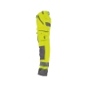 Pantalon de travail haute visibilité multipoches Cordura Jaune fluo/gris ciment coupe longue – Dassy Chicago
