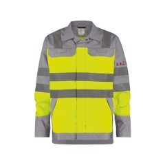 Veste haute visibilité multinormes antistatique arc électrique Jaune fluo/gris graphite – Dassy Franklin