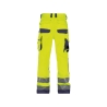 Pantalon de travail haute visibilité multipoches Cordura Jaune fluo/marine coupe courte – Dassy Chicago