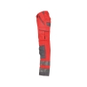 Pantalon de travail haute visibilité multipoches Cordura Rouge fluo/gris ciment coupe courte – Dassy Chicago