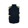 Gilet hiver matelassé sans manches fibre Sorona haute visibilité Marine/jaune fluo – Dassy Callao
