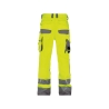 Pantalon de travail haute visibilité multipoches Cordura Jaune fluo/gris ciment – Dassy Chicago