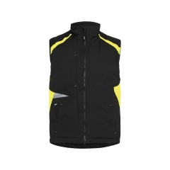Gilet hiver matelassé sans manches fibre Sorona haute visibilité Noir/orange fluo – Dassy Callao