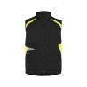 Gilet hiver matelassé sans manches fibre Sorona haute visibilité Noir/orange fluo – Dassy Callao