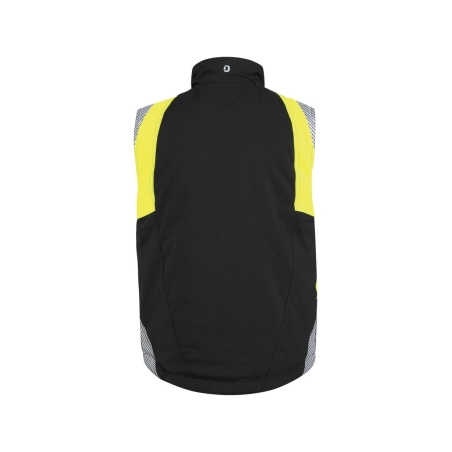 Gilet hiver matelassé sans manches fibre Sorona haute visibilité Noir/orange fluo – Dassy Callao