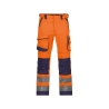 Pantalon de travail haute visibilité multipoches Cordura Orange fluo/marine – Dassy Chicago