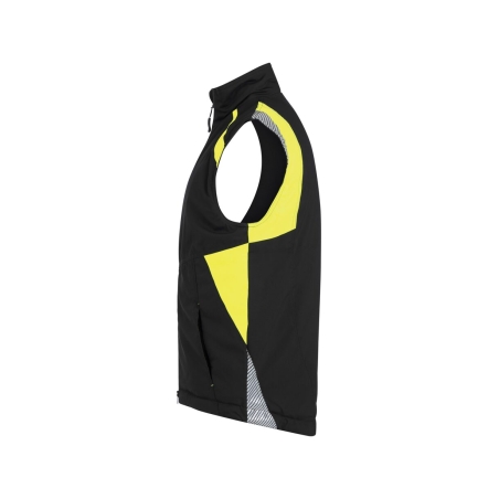 Gilet hiver matelassé sans manches fibre Sorona haute visibilité Noir/orange fluo – Dassy Callao