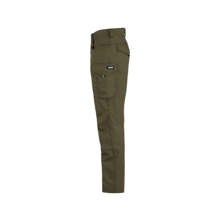 Pantalon de travail stretch 4 directions multipoches slim Kaki coupe courte – Dassy Gaudi Flex