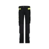 Pantalon de travail stretch multipoches pour femme Noir/jaune fluo – Dassy Canton Women