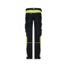 Pantalon de travail stretch multipoches pour femme Noir/jaune fluo – Dassy Canton Women
